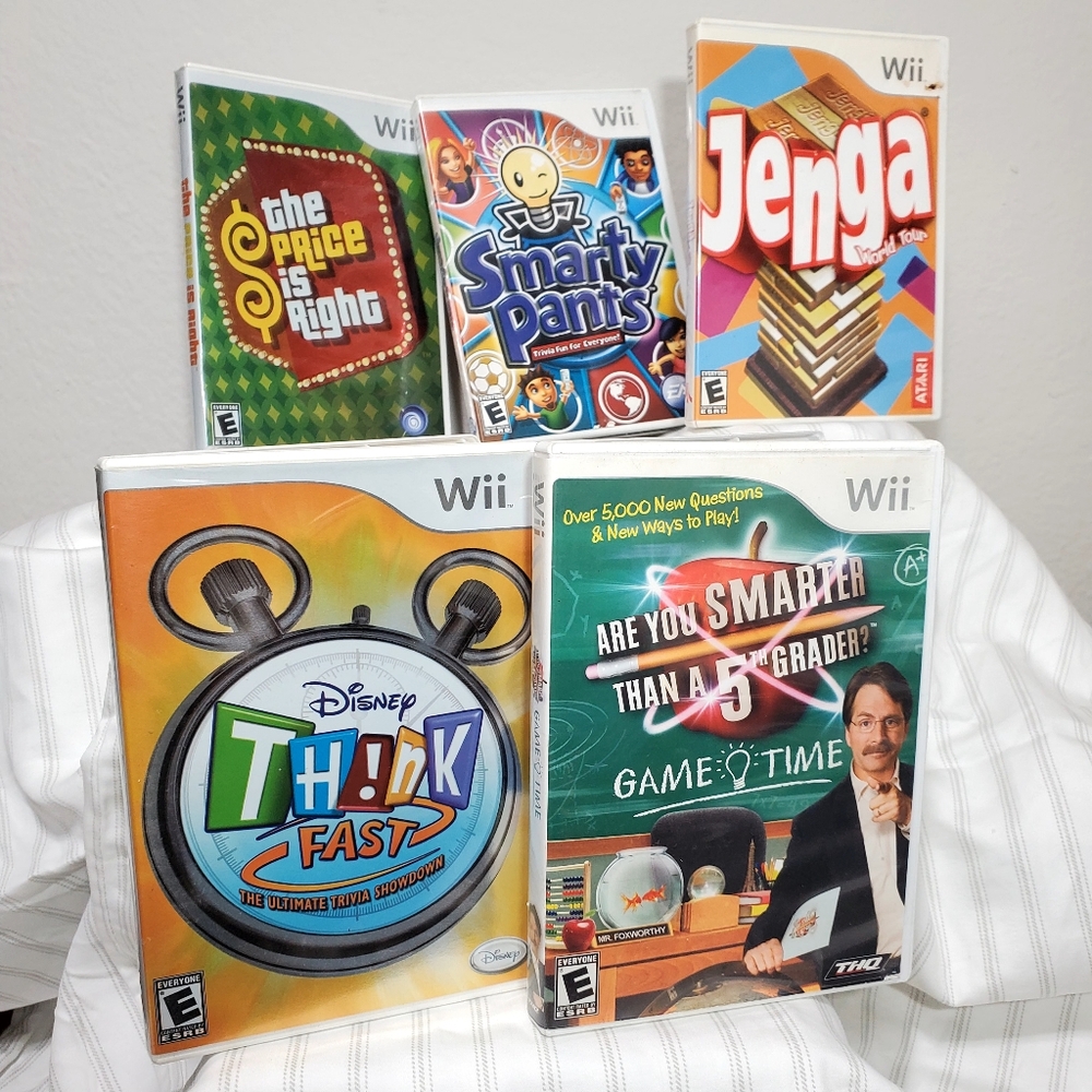 Wii: Are You Smarter Than 5th.. The Price Right. Jenga. Smarty Pants. Think Fast